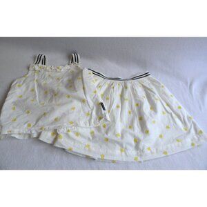 Polarn O. Pyret Sweden Girls 2 Piece Yellow Summer Set - Size 7/8